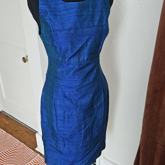 Vintage 80s Blue Sleeveless Cocktail Dress By Gillian Womens Size 4 - Picture 2 of 3